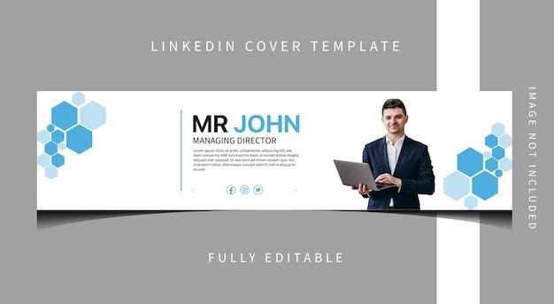 Vetor modelo de banner do linkedin