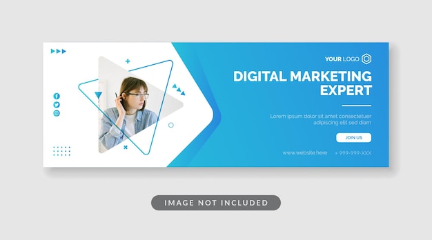 Modelo de banner especialista em marketing digital