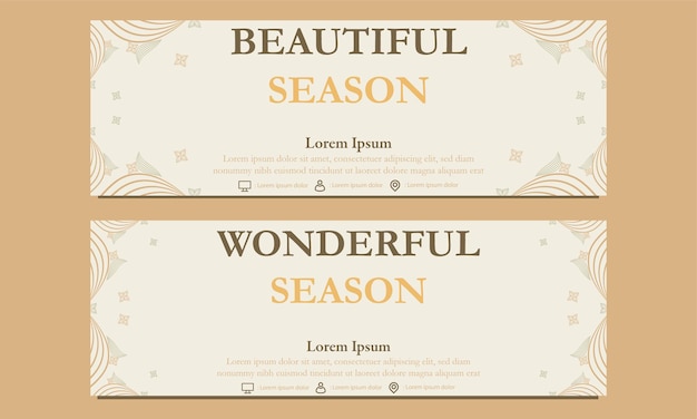 Modelo de banner horizontal de bela temporada adequado para banner web e anúncios na internet