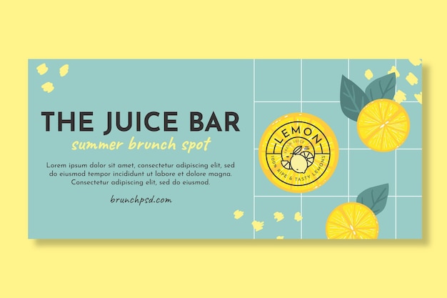 Modelo de banner horizontal de brunch