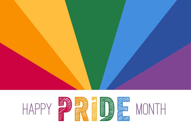 Modelo de banner horizontal lgbt do mês do orgulho Banner do Mês do Orgulho Feliz Evento anual de verão da parada gay