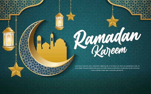 Modelo de banner islâmico Ramadan Kareem