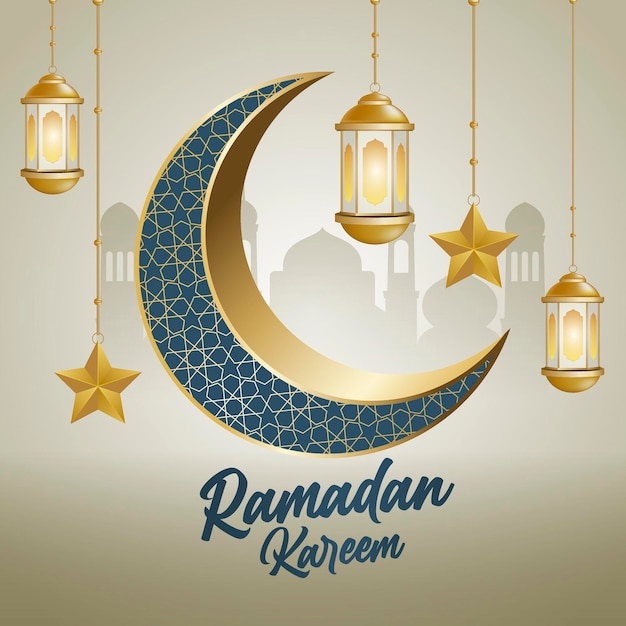 Modelo de banner islâmico ramadan kareem