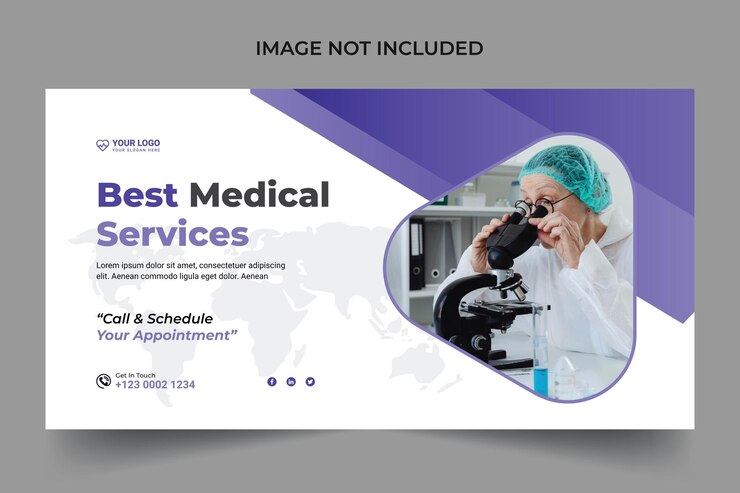 Modelo de banner médico de saúde para a web