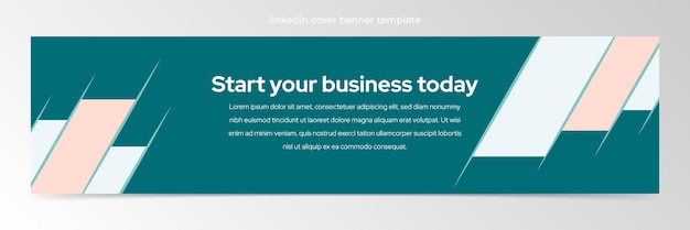 Modelo de banner moderno abstrato linkedin