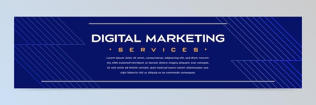 Vetor modelo de banner moderno abstrato linkedin