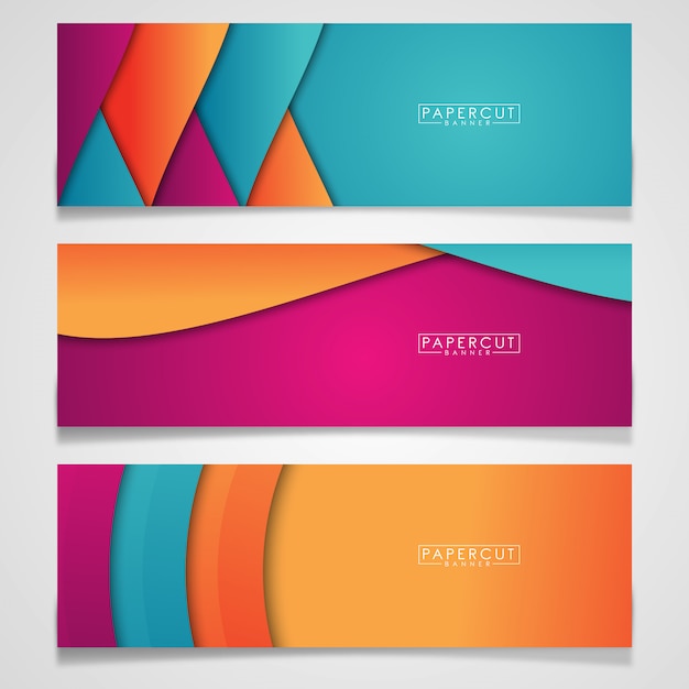 Modelo de banner - papercut