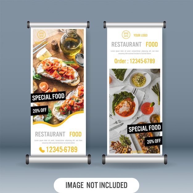 Modelo de banner para enrolar