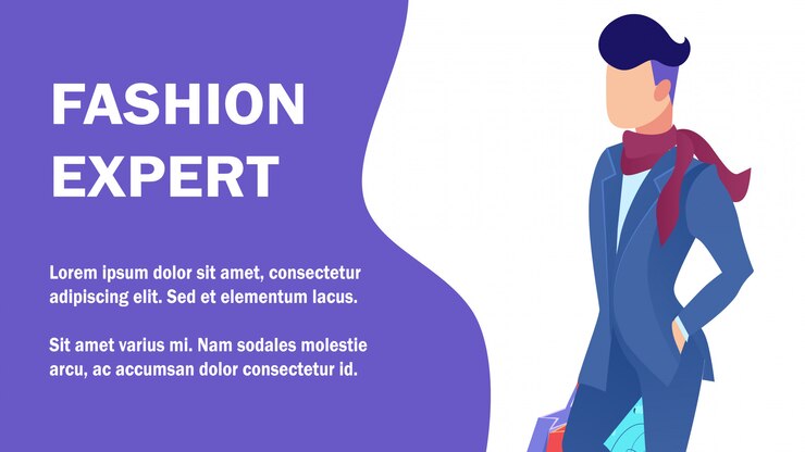 Vetor modelo de banner plano de serviço de dicas de especialista em moda