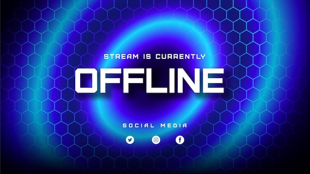 Modelo de banner twitch offline