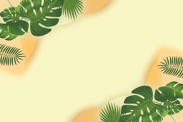 Modelo de banner verão tropical