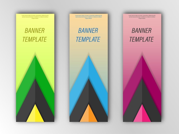 Modelo de banner vetorial abstrato ilustração para o design de cartões de cartazes de banners e conteúdo visual