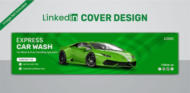 Vetor modelo de banner web de mídia social de aluguel de carros vector e design de capa do linkedin