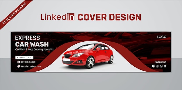 Vetor modelo de banner web de mídia social de aluguel de carros vector e design de capa do linkedin