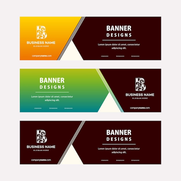 Vetor modelo de banners da web moderno com elementos diagonais para uma foto. design universal para empresas de publicidade