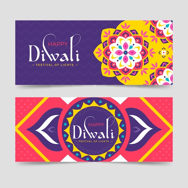 Modelo de banners diwali