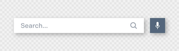 Vetor modelo de barra de pesquisa motor de navegador de internet com barra de endereço de caixa de pesquisa e campo de texto ui design