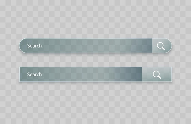 Modelo de barra de pesquisa web transparente