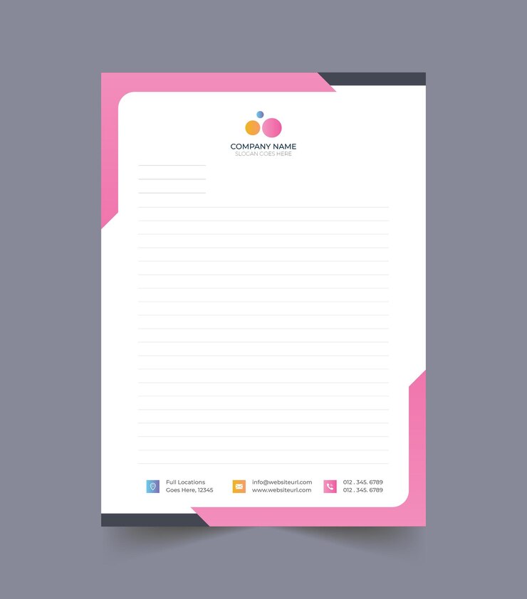 Vetor modelo de bloco de papel timbrado de negócios moderno