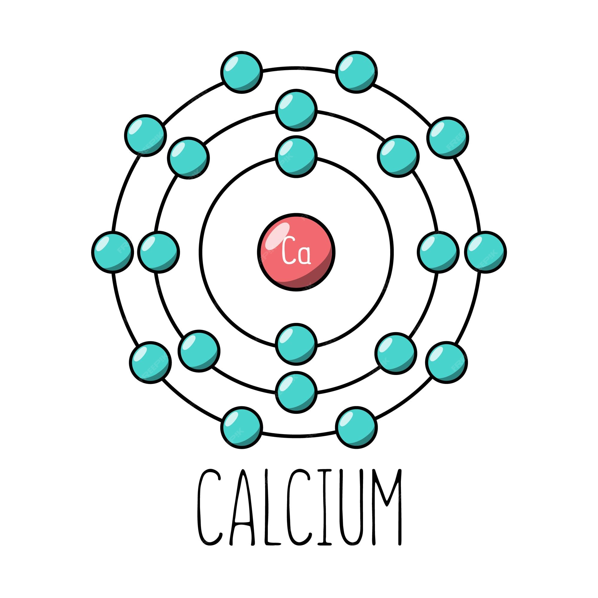 Modelo de bohr do átomo de cálcio | Vetor Premium