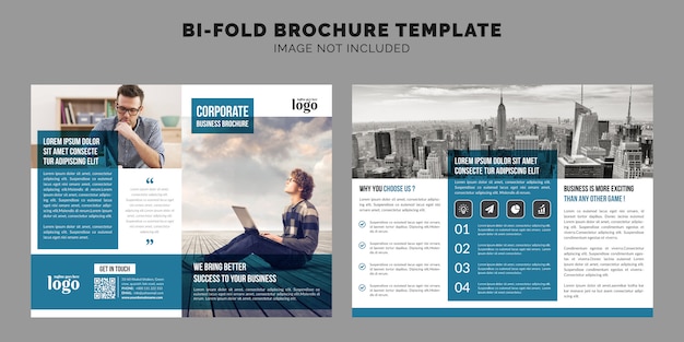 Modelo de brochura - bi-fold corporativa