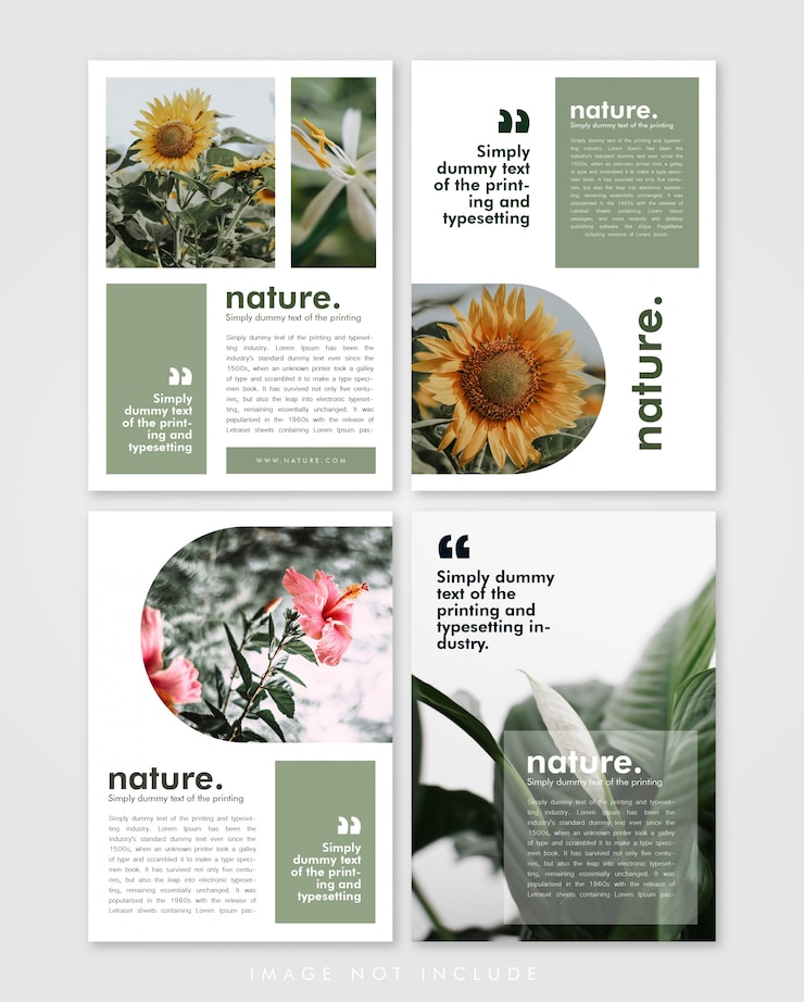 Modelo de brochura da Lookbook Nature Pack
