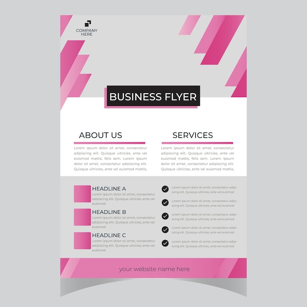 Modelo de brochura de flyer de negócios corporativo criativo Vector de design de Flyer de negócios abstrato