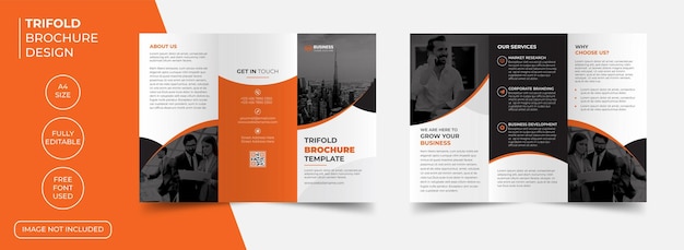 Modelo de brochura de negócios criativos com três dobras