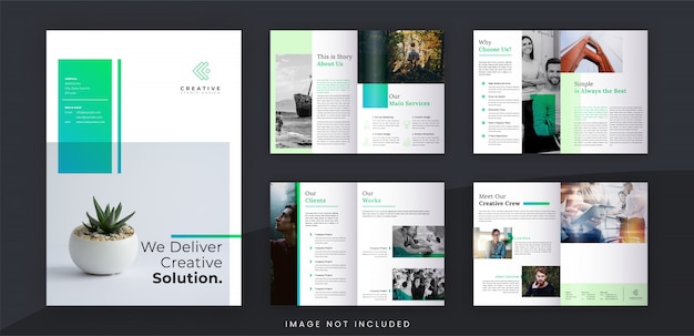 Vetor modelo de brocure de negócios criativos a4 minimalista