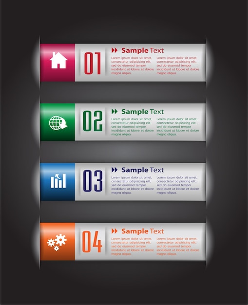modelo de caixa de texto moderno, banner de infográficos