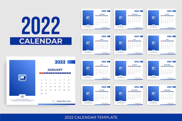 Modelo de calendário 2022