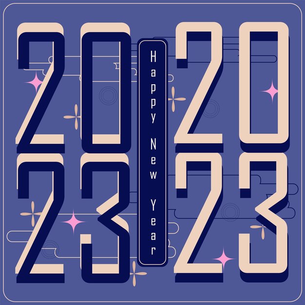 Modelo de calendário capa ano novo 2023. conceito de design para banner, post, pôster, impressão.