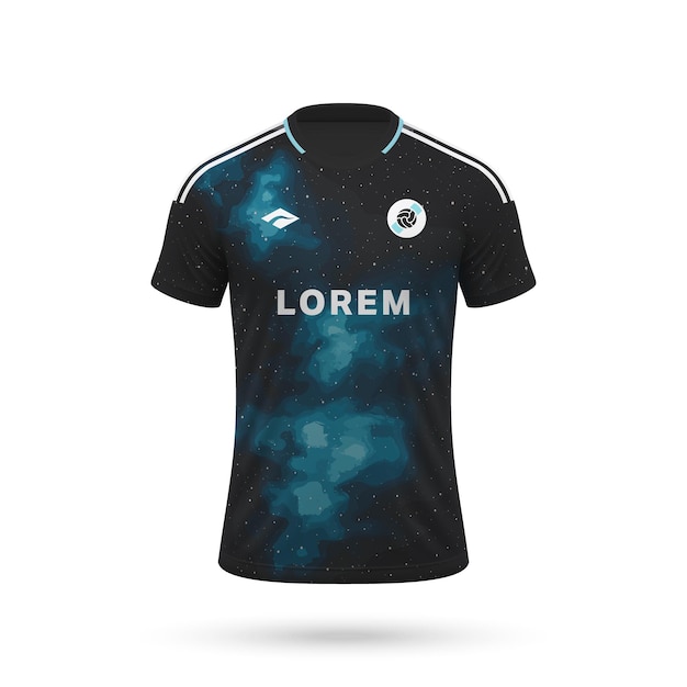 Modelo de camisa de clube de futebol realista em 3D no estilo Minnesota