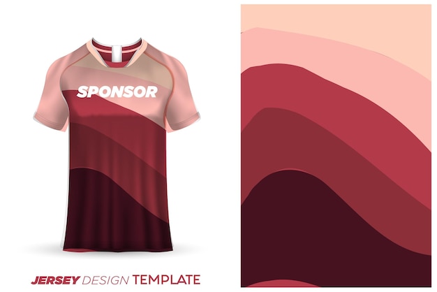 Modelo de camisa de esportes de futebol de design de camisa de sublimação - fundo de aquarela de design de camisa esportiva