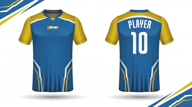 Vetor modelo de camisa de futebol esporte camiseta