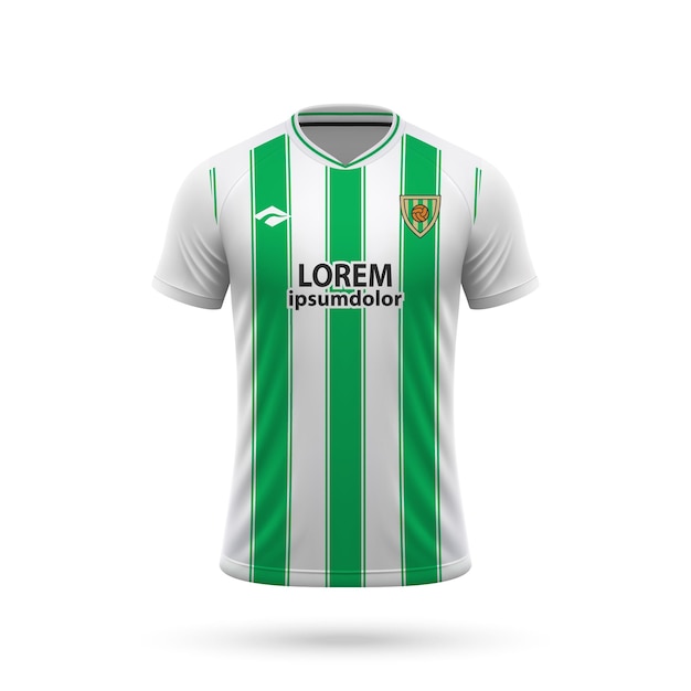 Modelo de camisa de futebol realista 3D kit de futebol 2023