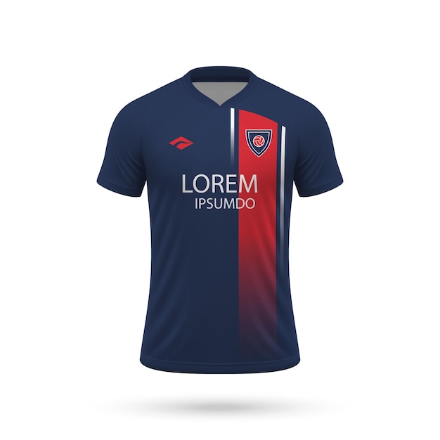 Modelo de camisa de futebol realista 3D kit de futebol 2023