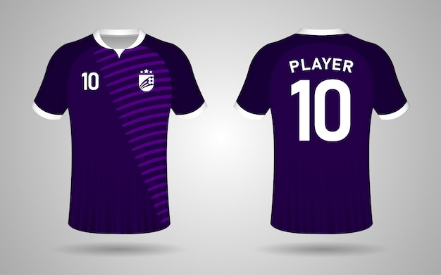 Modelo de camisa de futebol roxo