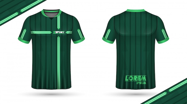 Vetor modelo de camisa de futebol