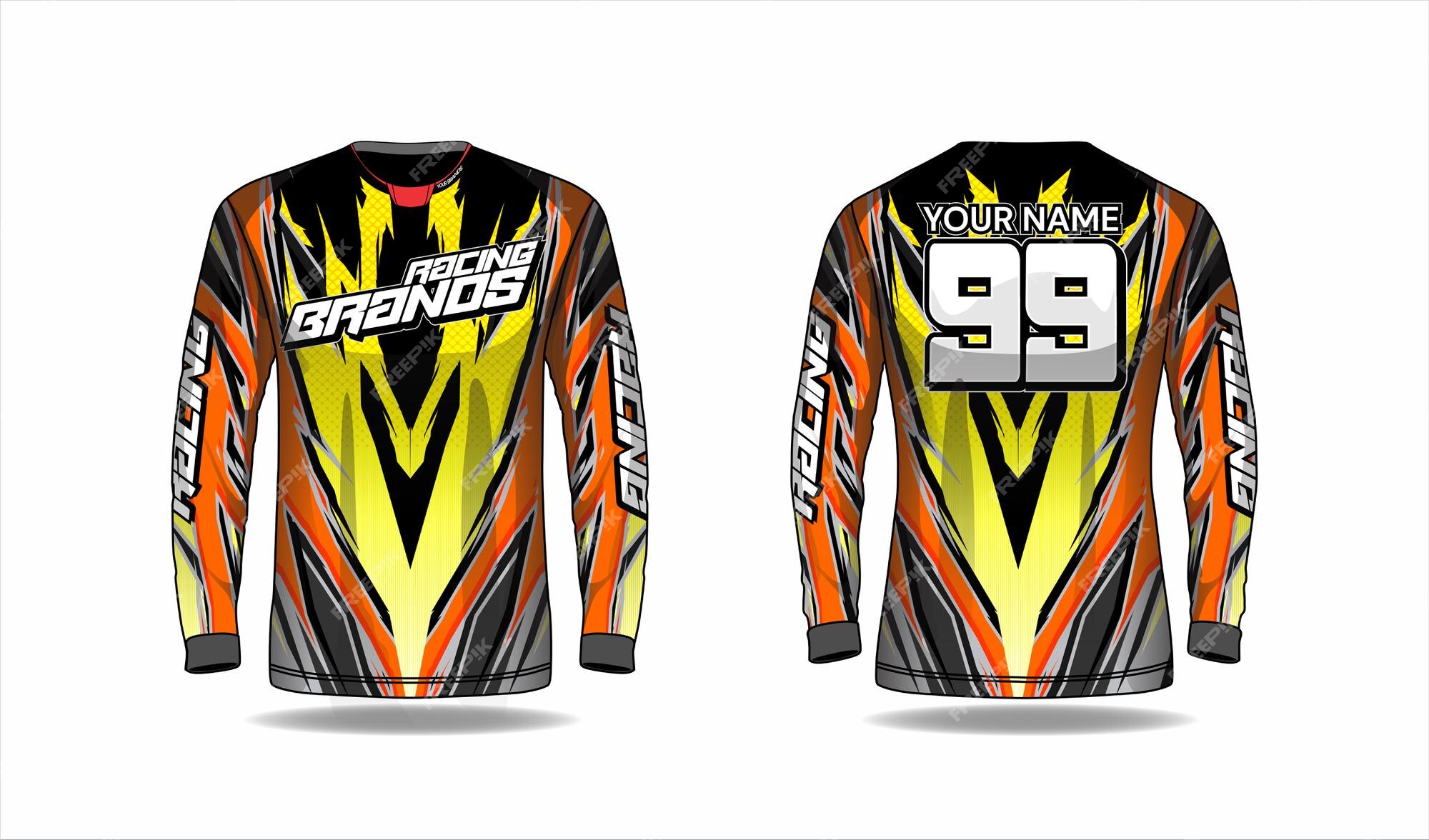 Design de camisa de corrida de motocross