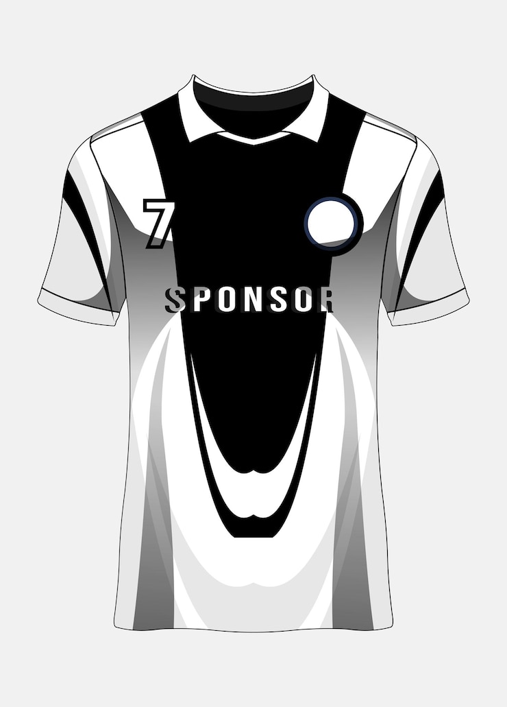 Vetor modelo de camisa esportiva para uniformes de equipe camisa de futebol