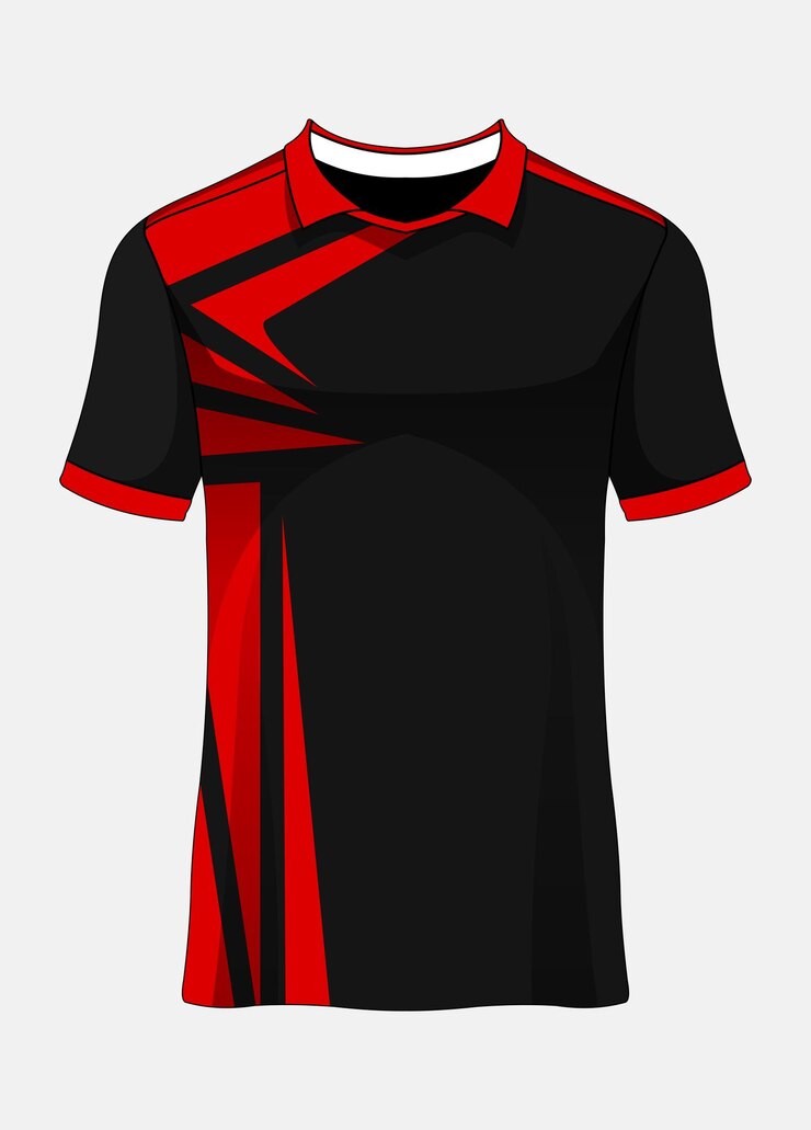 Vetor modelo de camisa esportiva para uniformes de equipe camisa de futebol