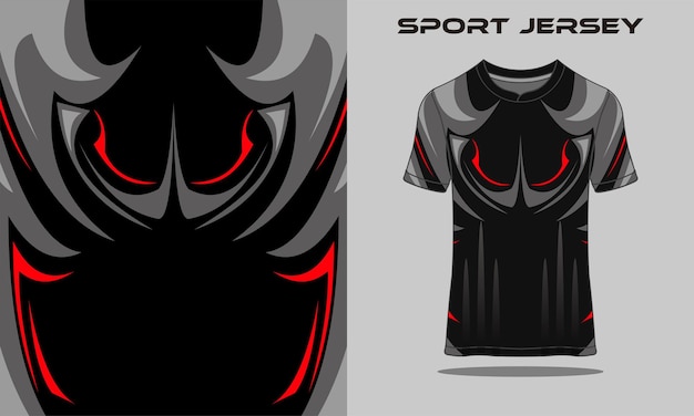Modelo de camisa esportiva para uniformes de equipe de futebol camisa de corrida vetor premium vetor premium