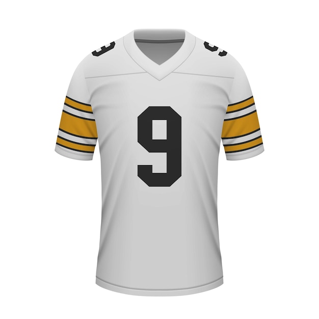 Modelo de camisa fora de campo de futebol realista Pittsburgh