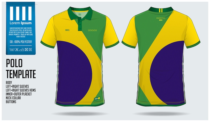 Modelo de camisa Polo Brasil