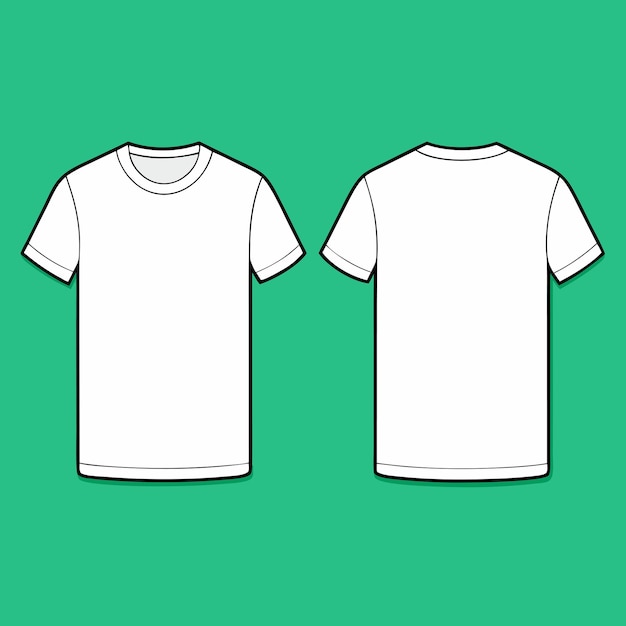 Modelo de camiseta branca