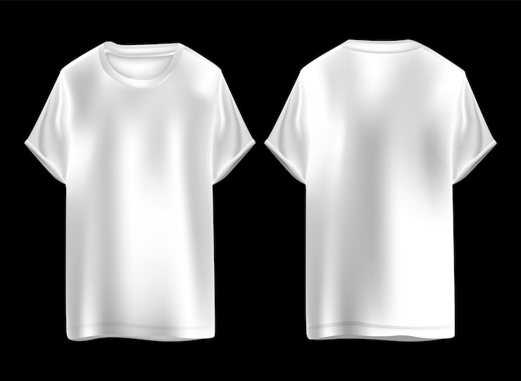 Vetor modelo de camiseta branca