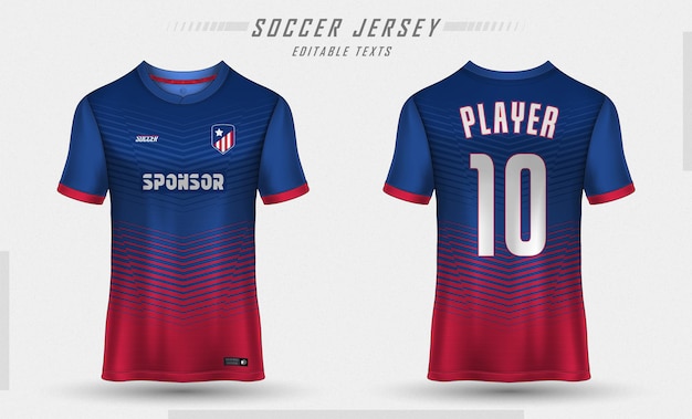 Modelo de camiseta de futebol desenho de camiseta esportiva