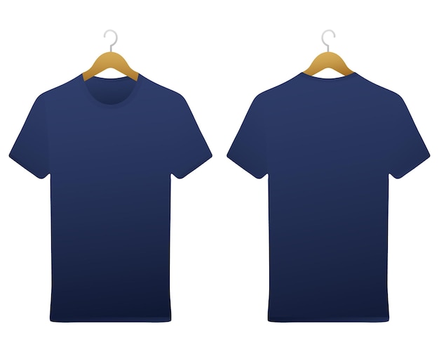 Modelo de camiseta de mangas curtas azul marinha