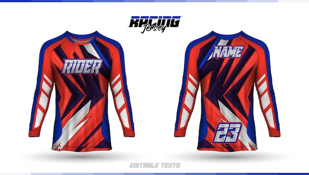 Modelo de camiseta, design de camiseta de corrida, camiseta de futebol